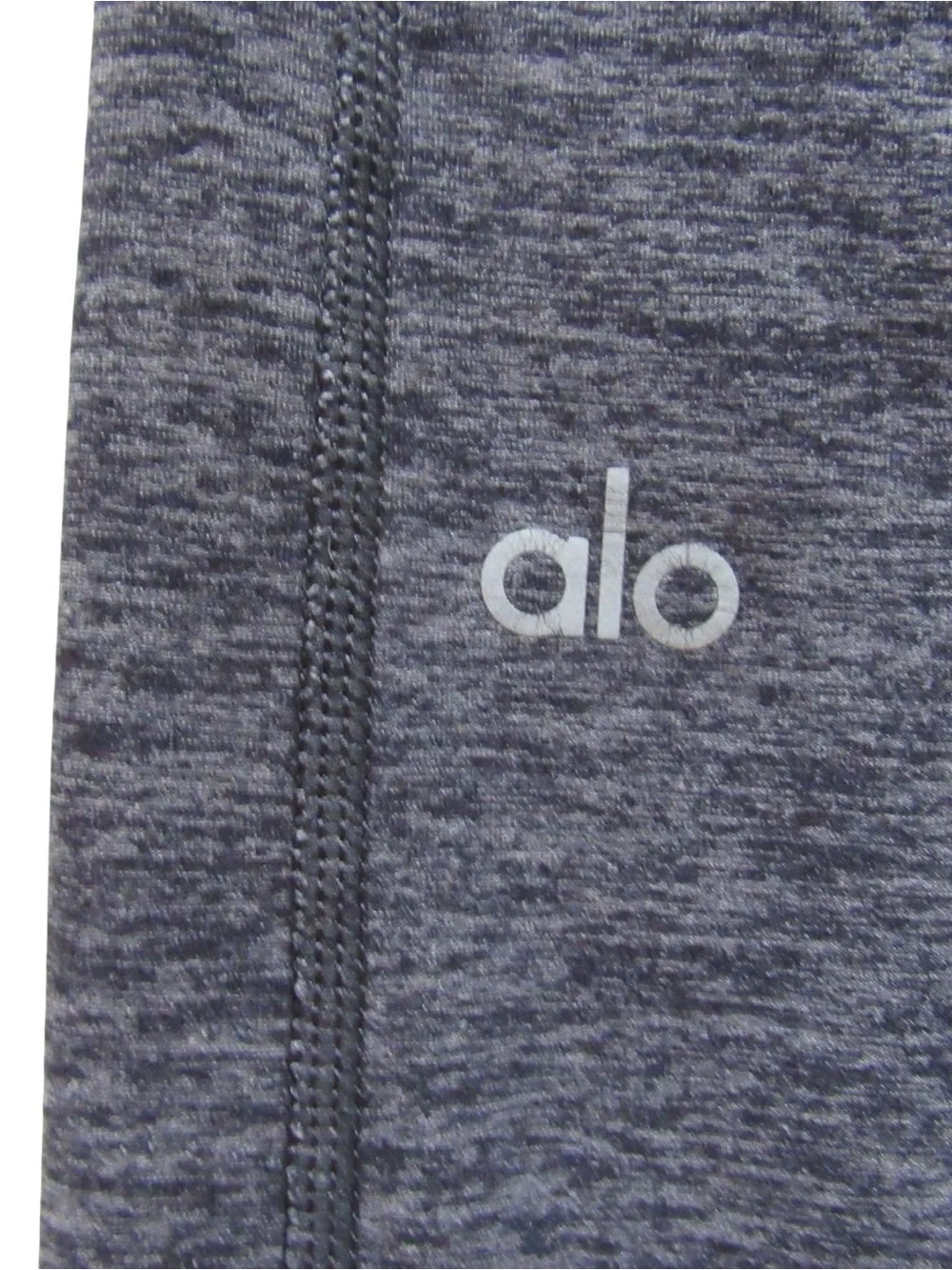 Alo Yoga High Waist Lounge Leggings Small Gray Ribbed Cuffs Soft Comfort Stretch